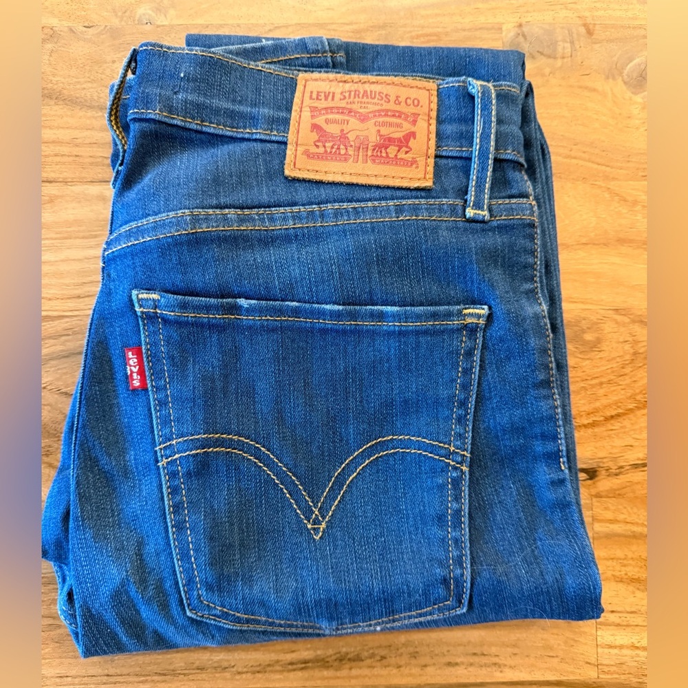 Levi's Mile High Super Skinny Dark Blue Slim Jeans